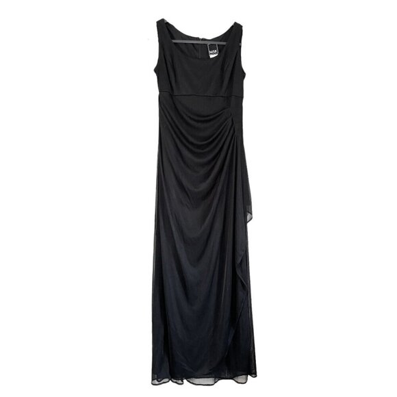 MSK Long Black Sleek Gown Sleeveless Size 10 Women - Picture 1 of 9